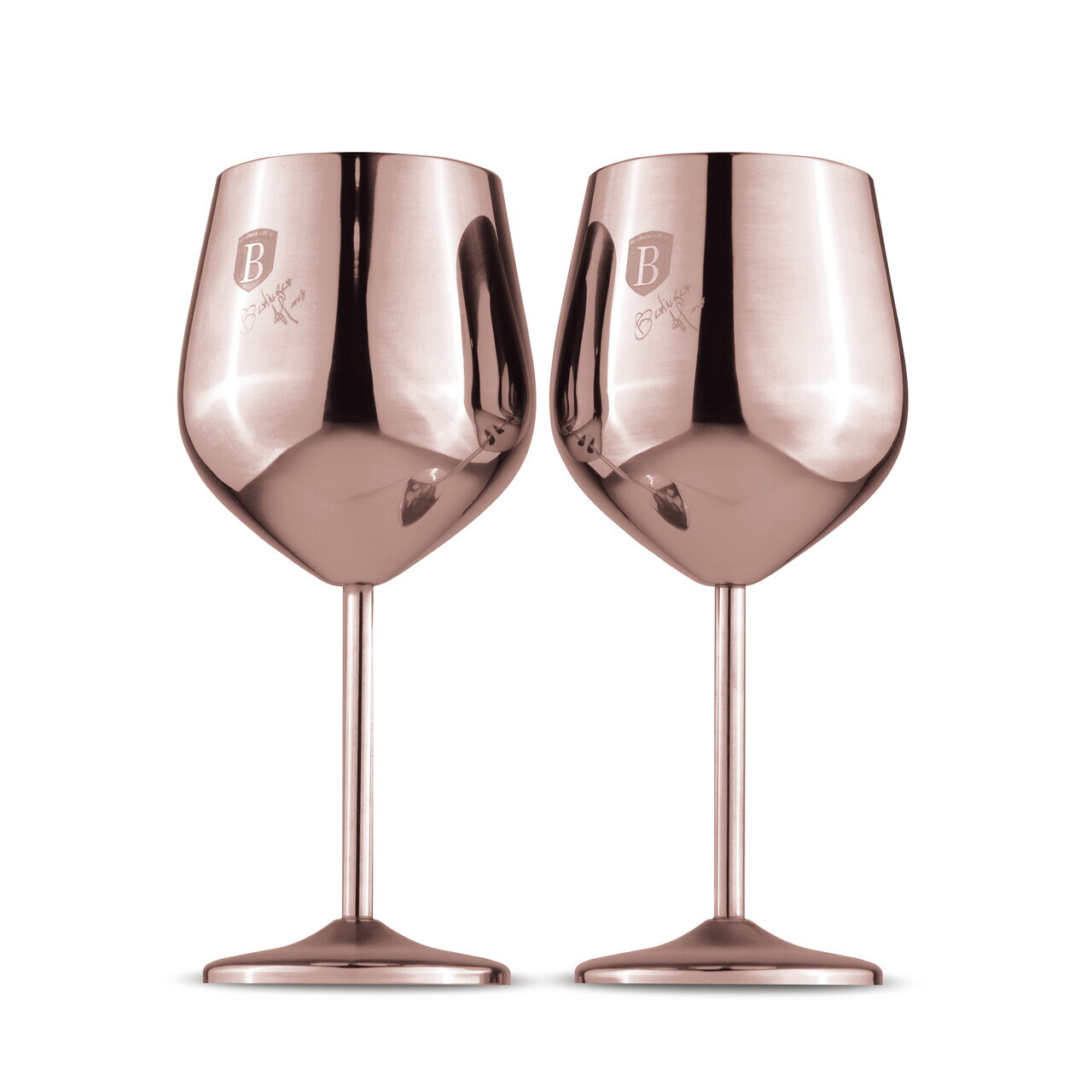 Set 2 pahare pentru vin Berlinger Haus, Taupe/Rose, 550 ml, inox 18/10, roz - imagine 7